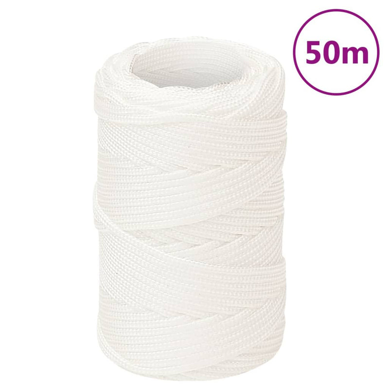 Afbeelding laden in galerijviewer, Vidaxl boottouw 2 mm 50 m polypropyleen volwit

