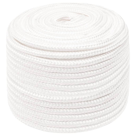 Vidaxl boottouw 12 mm 25 m polypropyleen volwit