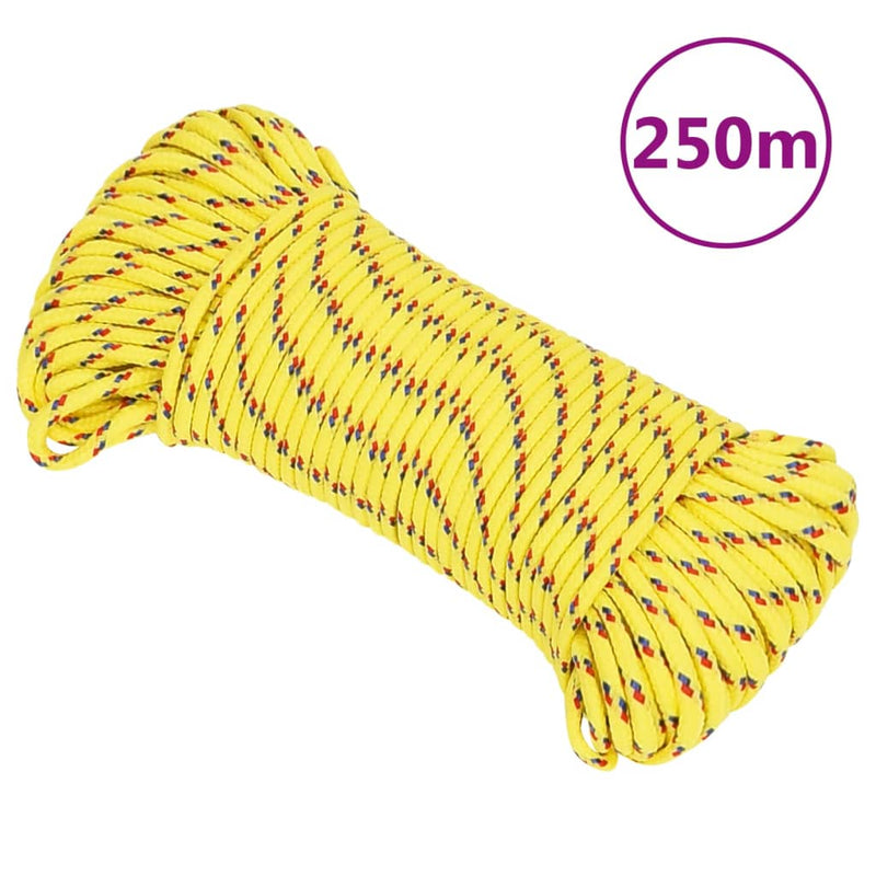 Afbeelding laden in galerijviewer, Vidaxl boot touw 3 mm 250 m polypropyleen geel
