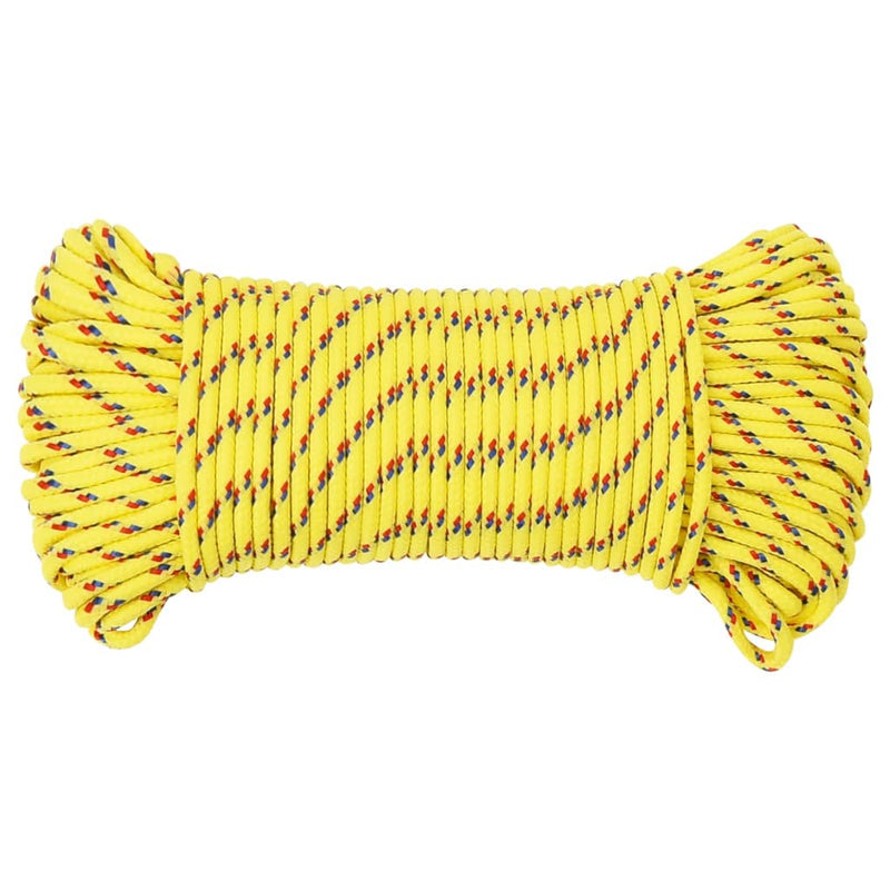 Afbeelding laden in galerijviewer, Vidaxl boottouw 4 mm 250 m polypropyleen geel
