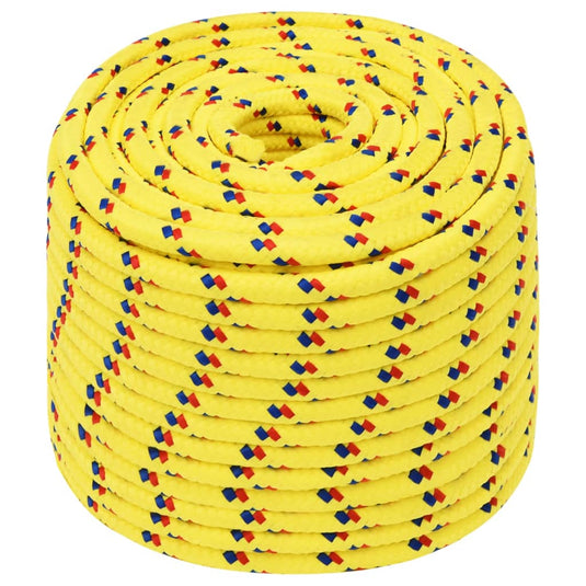 Vidaxl boottouw 12 mm 250 m polypropyleen geel