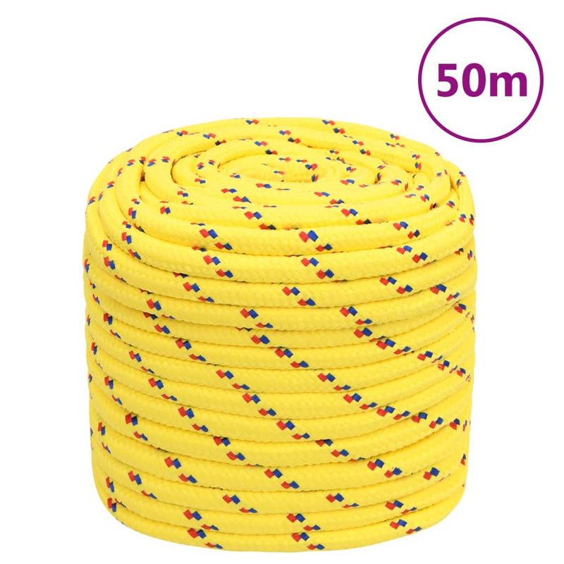 Afbeelding laden in galerijviewer, Vidaxl boottouw 18 mm 50 m polypropyleen geel
