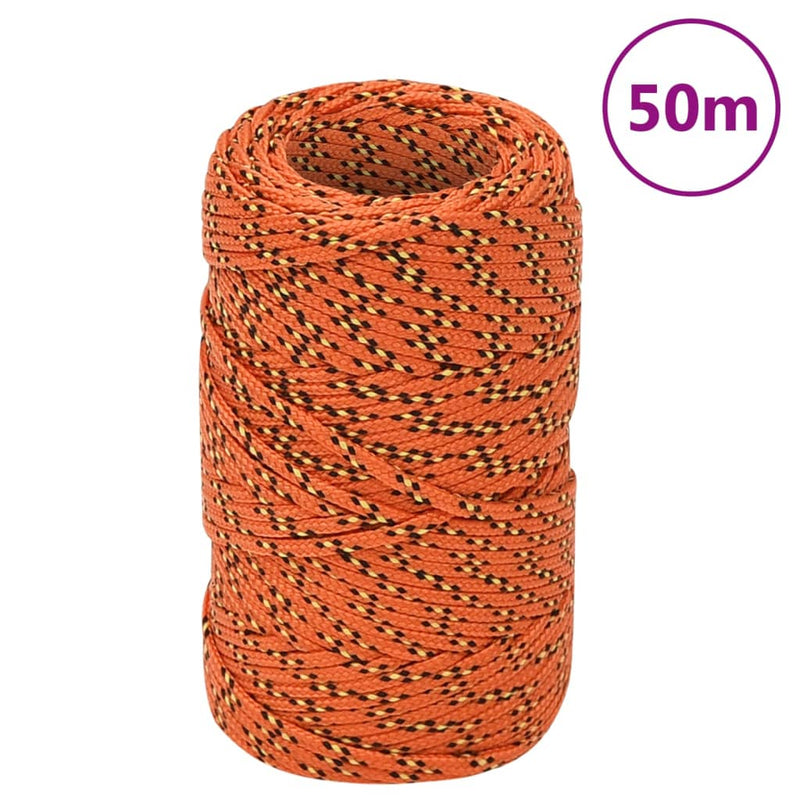 Afbeelding laden in galerijviewer, Vidaxl boottouw 2 mm 50 m polypropyleen oranje
