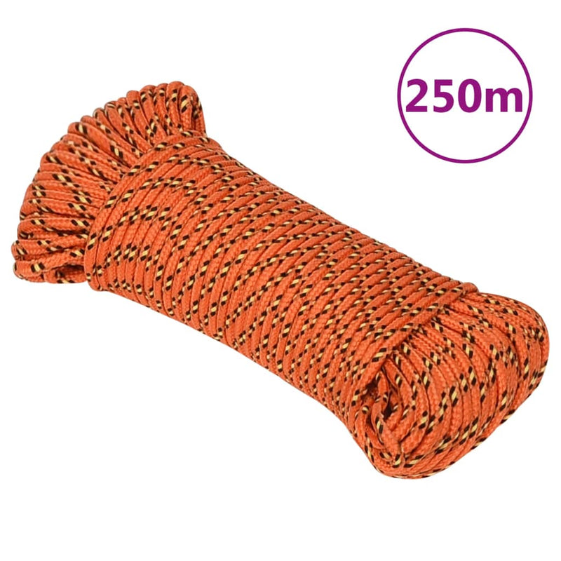 Afbeelding laden in galerijviewer, Vidaxl boottouw 4 mm 250 m polypropyleen oranje
