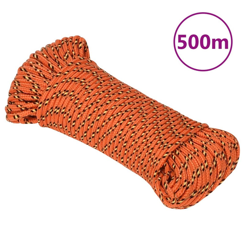 Afbeelding laden in galerijviewer, Vidaxl boottouw 4 mm 500 m polypropyleen oranje
