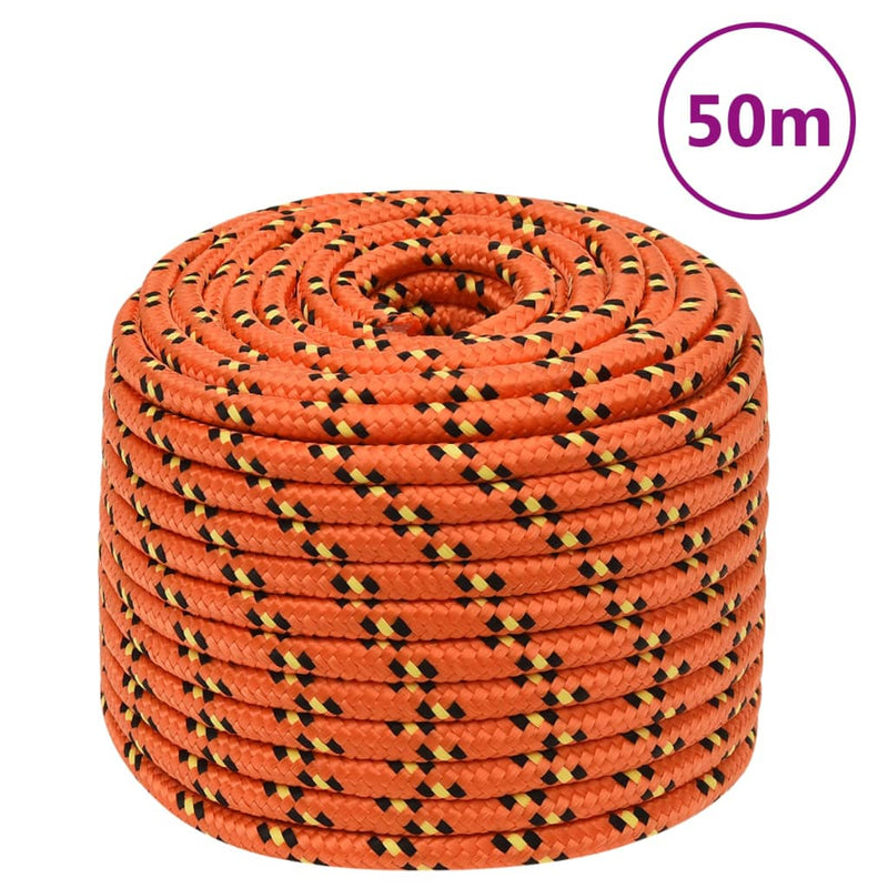 Afbeelding laden in galerijviewer, Vidaxl boottouw 12 mm 50 m polypropyleen oranje

