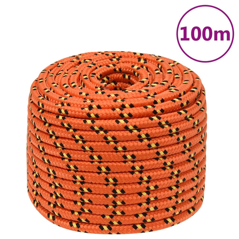 Afbeelding laden in galerijviewer, Vidaxl boottouw 14 mm 100 m polypropyleen oranje
