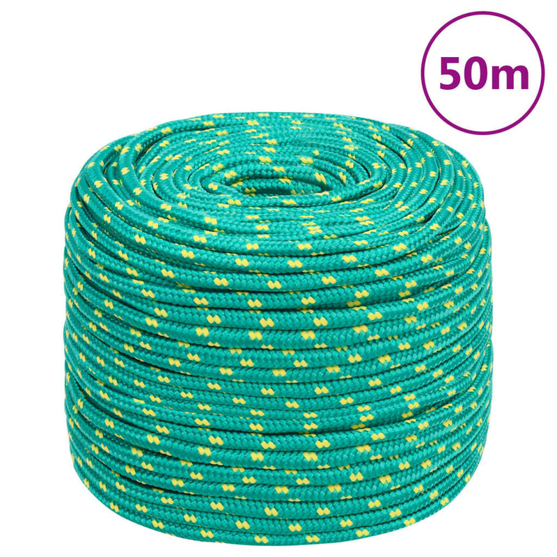 Afbeelding laden in galerijviewer, Vidaxl boottouw 8 mm 50 m polypropyleen groen
