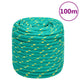 Vidaxl boottouw 18 mm 100 m polypropyleen groen