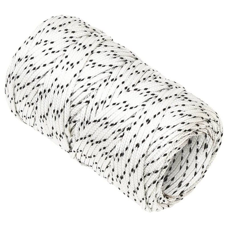 Afbeelding laden in galerijviewer, Vidaxl boottouw gevlochten 2 mmx25 m polyester wit
