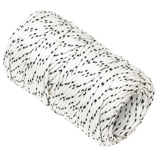 Vidaxl boottouw gevlochten 2 mmx50 m polyester wit