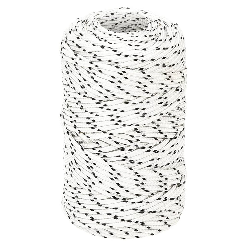 Afbeelding laden in galerijviewer, Vidaxl boottouw gevlochten 2 mm x 500 m polyester wit
