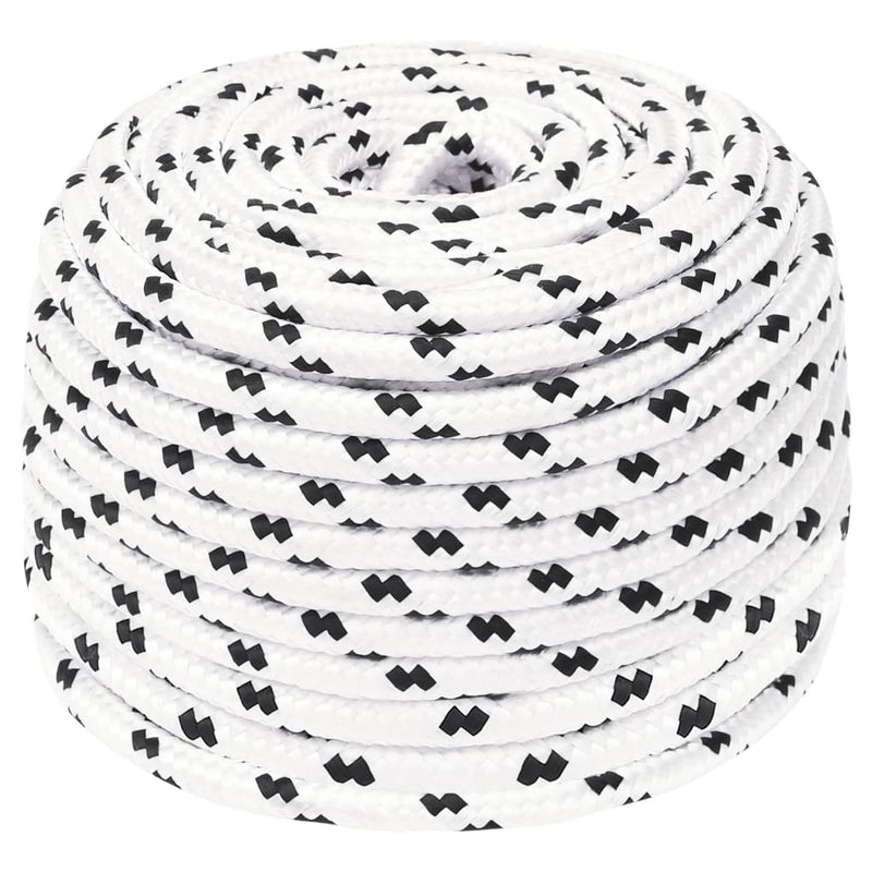 Afbeelding laden in galerijviewer, Vidaxl boottouw gevlochten 6 mmx25 m polyester wit
