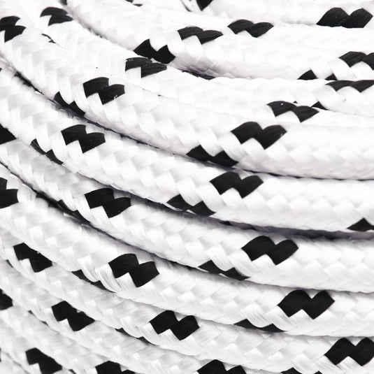 Vidaxl boottouw gevlochten 8 mmx25 m polyester wit