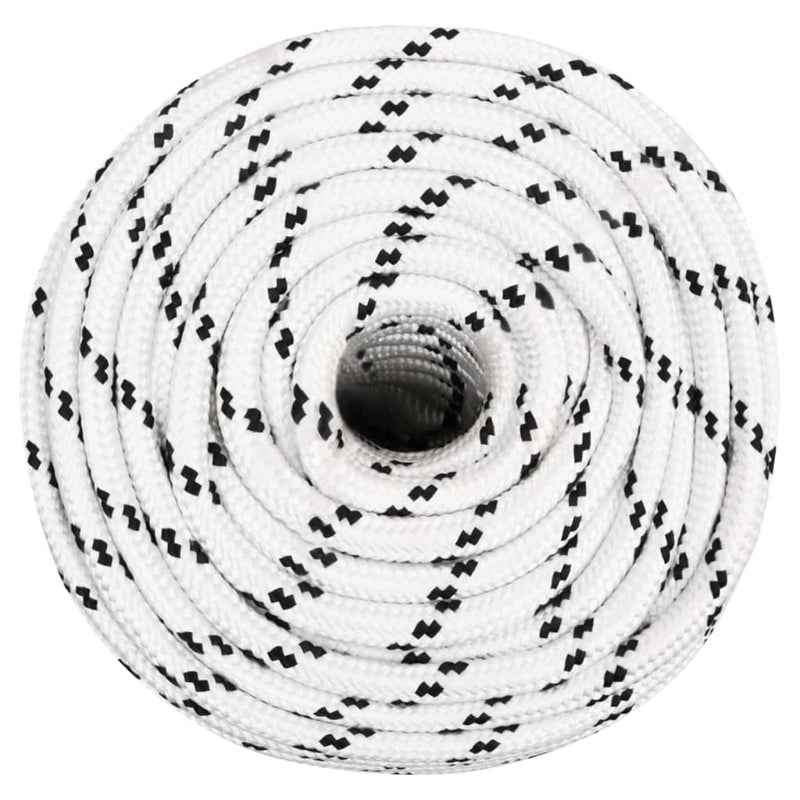 Afbeelding laden in galerijviewer, Vidaxl boottouw gevlochten 14 mmx100 m polyester wit
