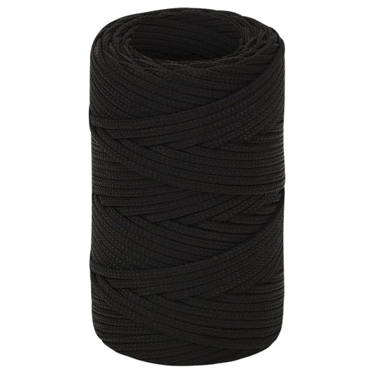 Vidaxl werktouw 2 mm 25 m polyester zwart