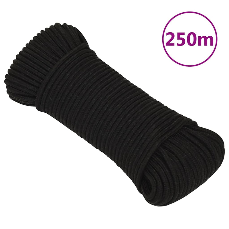 Afbeelding laden in galerijviewer, Vidaxl werktouw 4 mm 250 m polyester zwart
