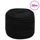 Vidaxl werktouw 6 mm 50 m polyester zwart