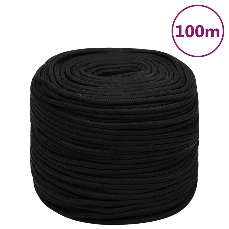Afbeelding laden in galerijviewer, Vidaxl werktouw 8 mm 100 m polyester zwart
