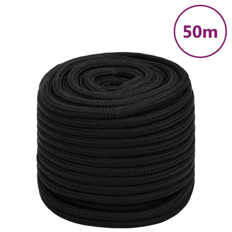 Afbeelding laden in galerijviewer, Vidaxl werktouw 18 mm 50 m polyester zwart
