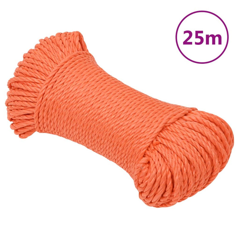 Afbeelding laden in galerijviewer, Vidaxl werktouw 8 mm 25 m polypropeen oranje
