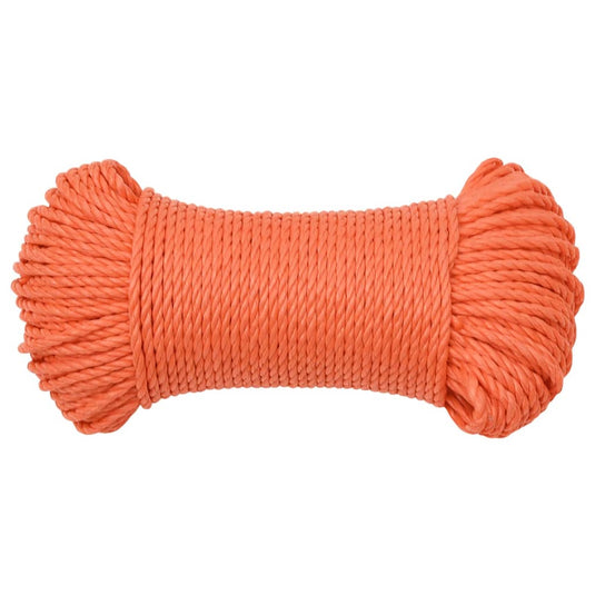Vidaxl werktouw 8 mm 25 m polypropeen oranje