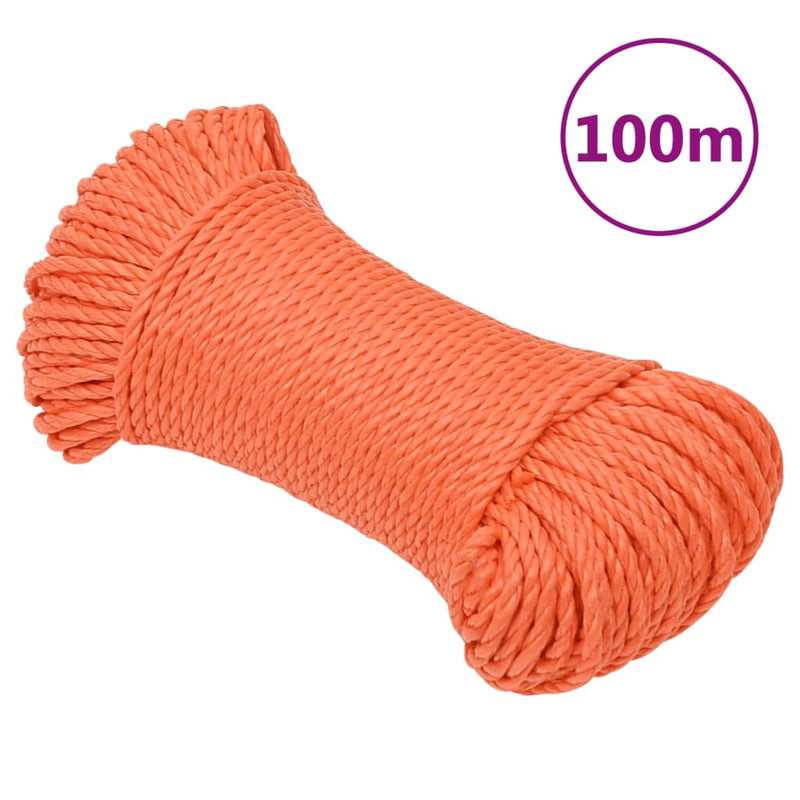 Afbeelding laden in galerijviewer, Vidaxl werktouw 8 mm 100 m polypropeen oranje

