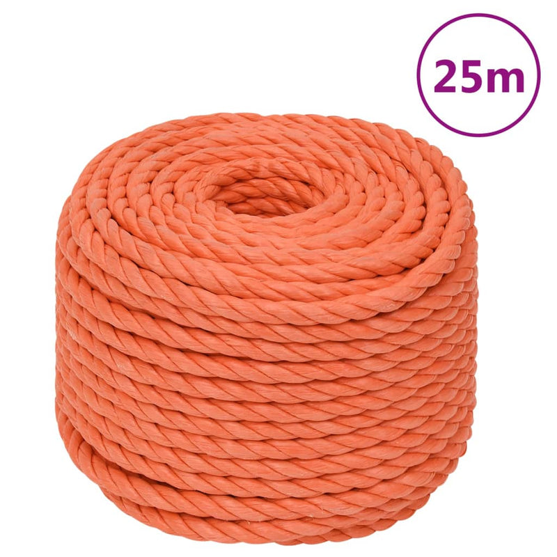 Afbeelding laden in galerijviewer, Vidaxl werktouw 10 mm 25 m polypropeen oranje
