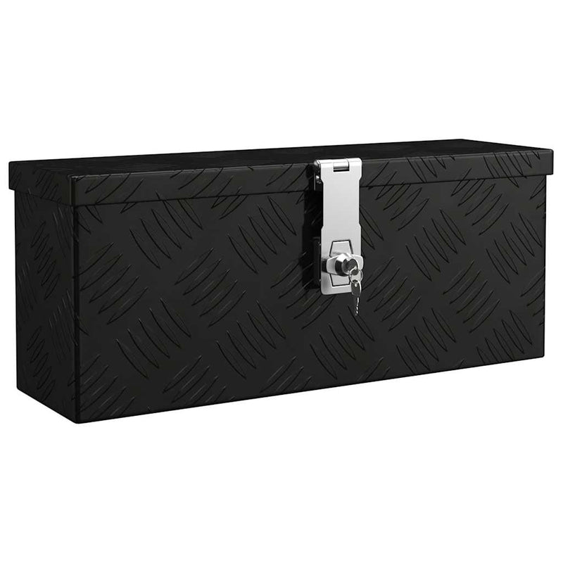 Afbeelding laden in galerijviewer, Vidaxl opbergbox 50x15x20,5 cm aluminium zwart
