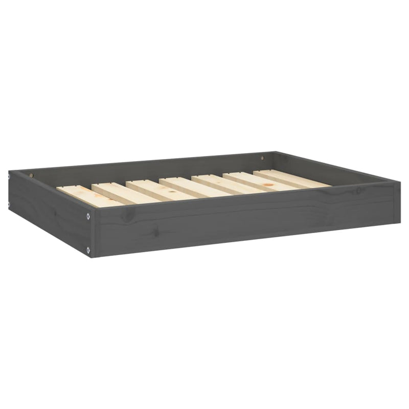 Afbeelding laden in galerijviewer, VidaXL Hondenmand 71,5x54x9 cm massief grenenhout grijs
