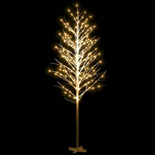 Vidaxl berkenboom led 672 led's warmwit 400 cm wit