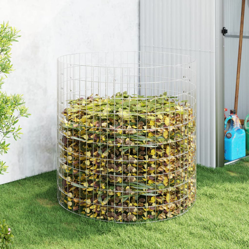 Afbeelding laden in galerijviewer, Vidaxl compostbak ø100x100 cm gegalvaniseerd staal
