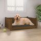 Vidaxl hondenmand 75,5x55,5x28 cm massief grenenhout honingbruin