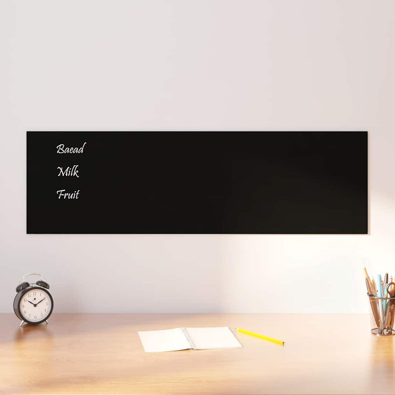 Afbeelding laden in galerijviewer, Vidaxl magneetbord voor aan de wand 100x30 cm gehard glas zwart
