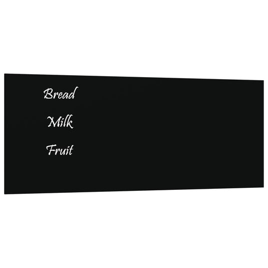 VidaXL Magneetbord voor aan de wand 50x20 cm gehard glas zwart