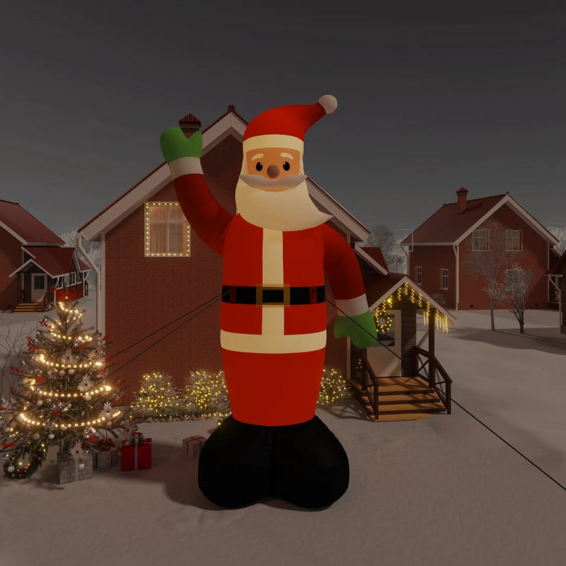 Afbeelding laden in galerijviewer, Vidaxl kerstman met led-verlichting opblaasbaar 820 cm
