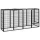 Vidaxl hondenkennel 10 panelen 50 x 100 cm gepoedercoat staal zwart