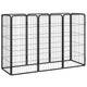 Vidaxl hondenkennel 8 panelen 50x100 cm gepoedercoat staal zwart
