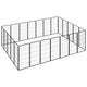 VidaXL Hondenkennel 24 panelen 50 x 100 cm gepoedercoat staal zwart