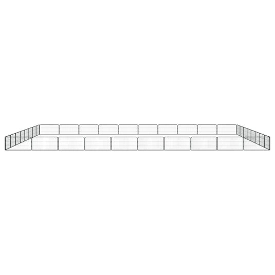VidaXL Hondenkennel 36 panelen 100x50 cm gepoedercoat staal zwart