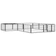 Vidaxl hondenkennel 12 panelen 100x50 cm gepoedercoat staal zwart