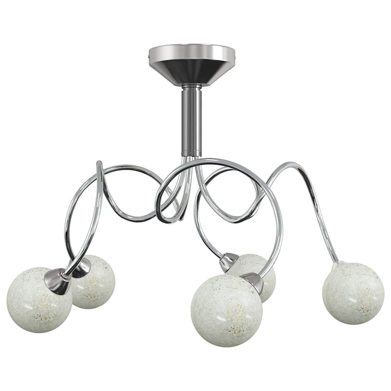 Afbeelding laden in galerijviewer, Vidaxl plafondlamp met glasbollen rond 5xg9
