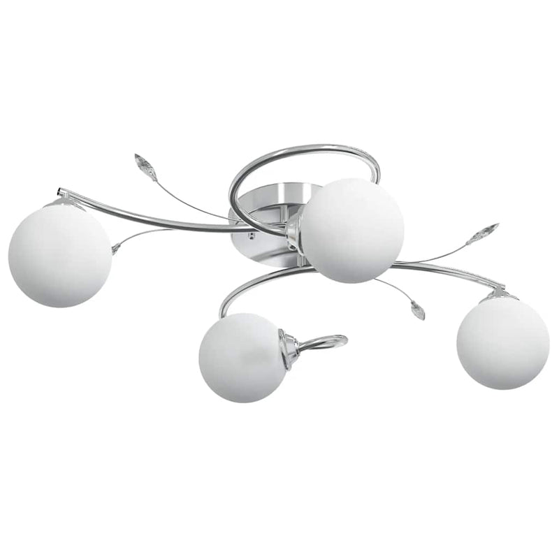 Afbeelding laden in galerijviewer, Vidaxl plafondlamp met glasbollen rond 4xg9
