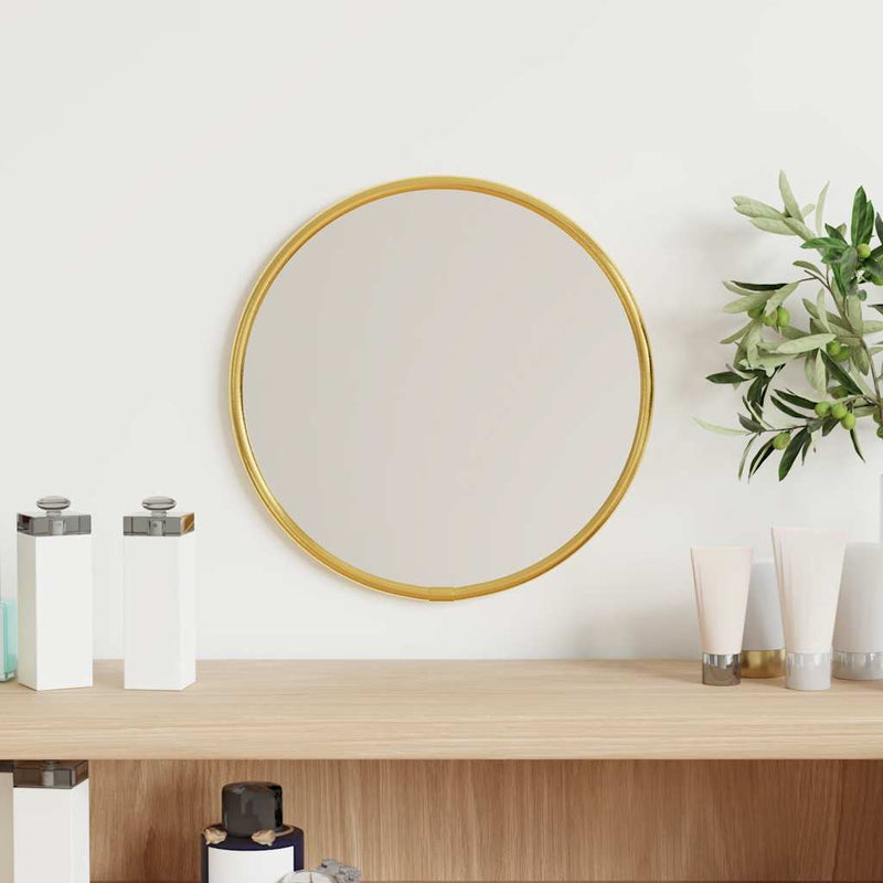 Afbeelding laden in galerijviewer, Vidaxl wandspiegel rond ø20 cm goudkleurig
