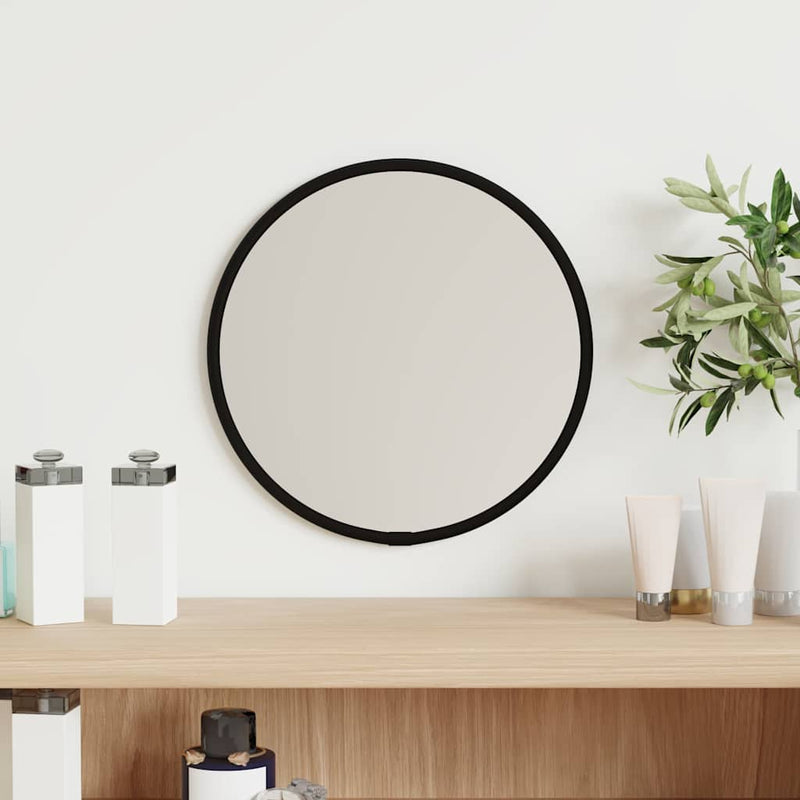 Afbeelding laden in galerijviewer, Vidaxl wandspiegel rond ø20 cm zwart
