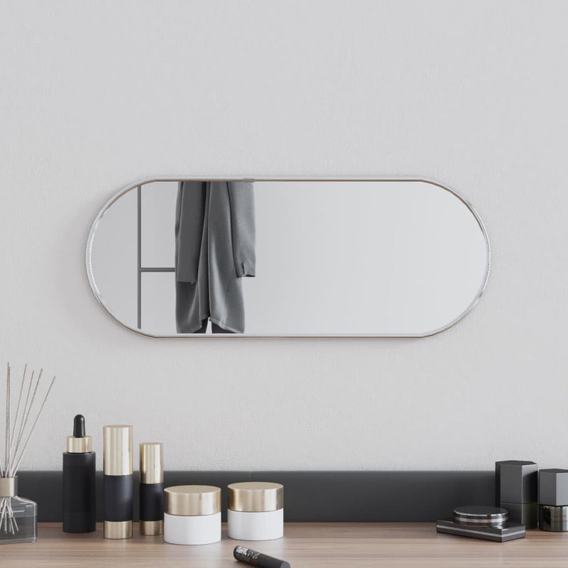 Afbeelding laden in galerijviewer, Vidaxl wandspiegel 50x20 cm ovaal zilverkleurig
