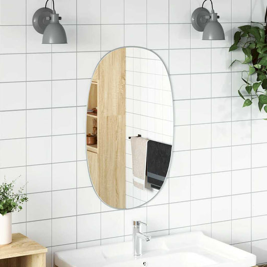 Vidaxl wandspiegel 80x50 cm zilverkleurig