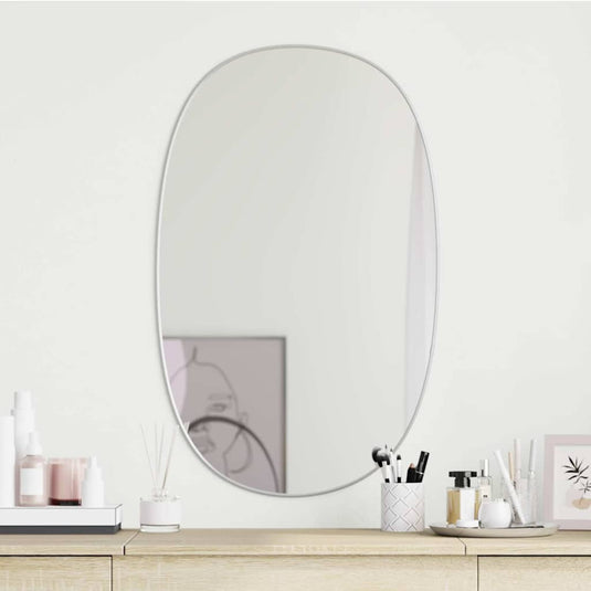 Vidaxl wandspiegel 80x50 cm zilverkleurig