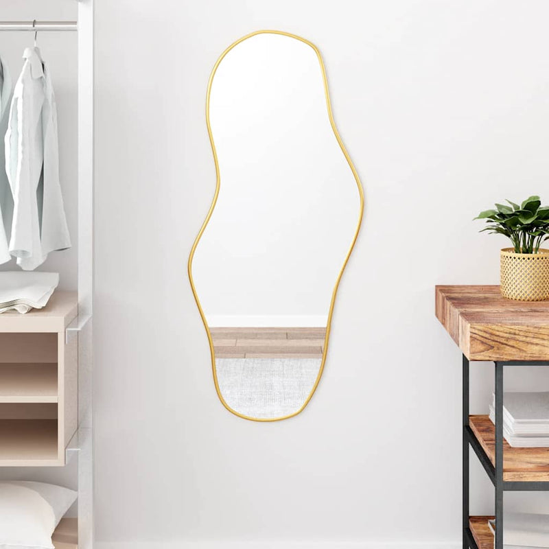 Afbeelding laden in galerijviewer, Vidaxl wandspiegel 100x45 cm goudkleurig
