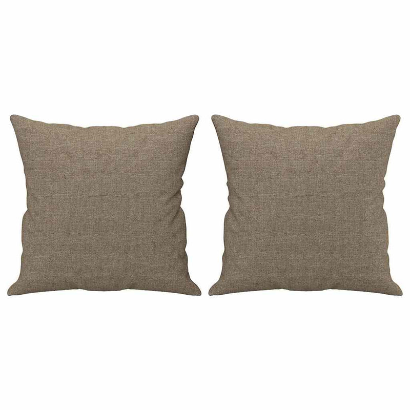 Afbeelding laden in galerijviewer, Vidaxl sierkussens 2 st 40x40 cm stof taupe
